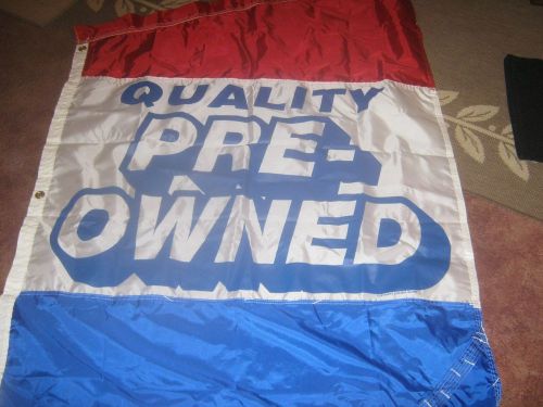 USED CAR OUTSIDE RETAIL BANNER SIGN &#034;QUALITY USED CARS&#034;  48&#034; X 62&#034; WATERPROOF