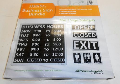 Essential Business Sign Bundle 7 Sign Solution Meets ADA Standdards