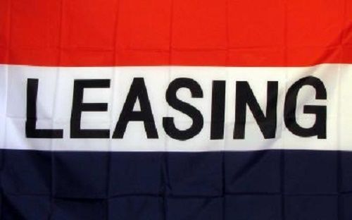 LEASING 3x5&#039; BUSINESS FLAG RED WHITE BLUE BANNER
