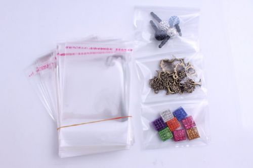 400pcs opp clear plastic bag packaging poly self adhesive jewelry bags 2.4&#034;x2.8&#034; for sale