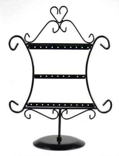 black metal alloy design Earring Jewelry Display Stand Rack Holder case d104
