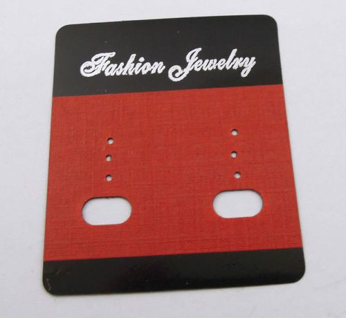 100pcs PVC Black Red Jewelry Case Earring Display Hanging Card 6*5cm 36831