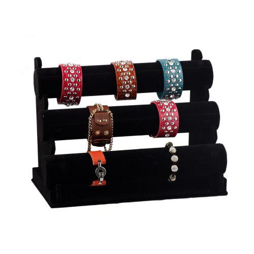 3 tier holder display stand bar velvet bangle watch bracelets jewellery for sale