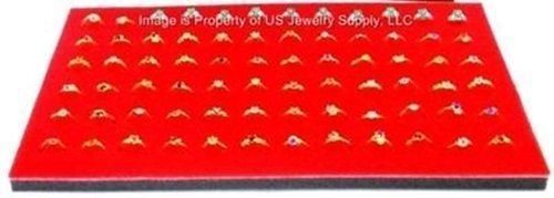12 Red 72 Ring Jewelry Display Liner Insert Pads 14 3/4&#034; x 7 3/4&#034;
