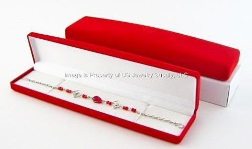 1 Red Velvet Bracelet Watch Jewelry Display Gift Box