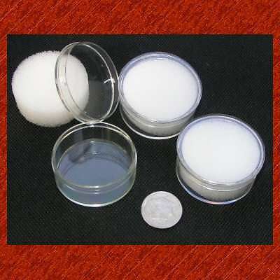 16, 1-1/4&#034; plastic bead &amp; gem storage jars white foam for sale