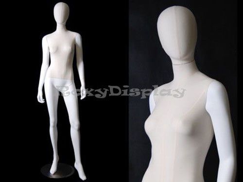 Female fiberglass mannequin matte white egg head style #md-fjfeg for sale