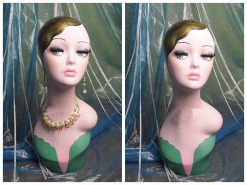 New Female hand-painted mannequin head for jewelry &amp; hat &amp; wig &amp; collection