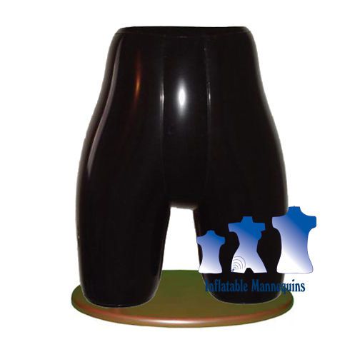 Inflatable female panty form, black and wood table top stand for sale