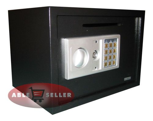 ELECTRONIC DIGITAL DEPOSITORY SAFE W/ CASH SLOT DROP OFF RETAIL SECURITY VAULT