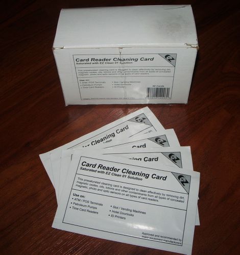 BOX OF 50 SATURATED CLEANING CARD (Designed to clean dirt &amp; all contaminants...)