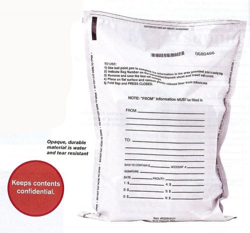 Bank deposit tamper proof bags opaque pack of 500 bags for sale