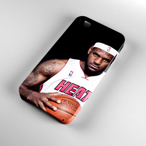 Lebron James Heat Design Game iPhone 4 4S 5 5S 5C 6 6Plus 3D Case Cover
