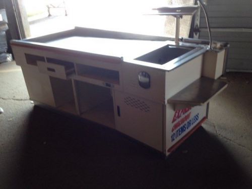 Pan oston express checkout counter used grocery supermarket store equipment for sale