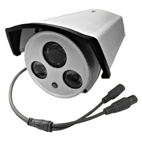 White CCTV 1/3&#034; Sony CMOS 800 TVL Security Camera 4mm Lens IR LED Indoor Outdoor