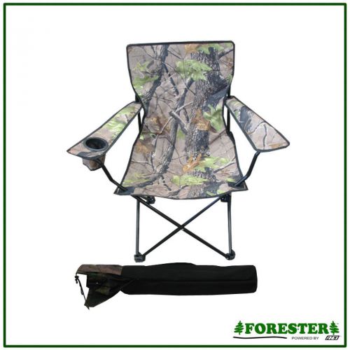 Forester camo folding camp chair with drink holder,includes storage case for sale