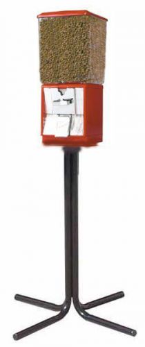 Animal feed vending machine on lightweight tubular stand for sale