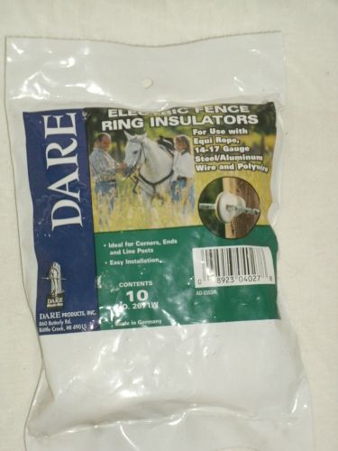NEW Ring Insulator-10PC WHT RING INSULATOR by DARE 2671W / Elect Fence