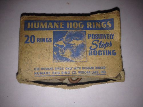 Vintage Humane Hog Rings in Original Box - 6 Copper Rings