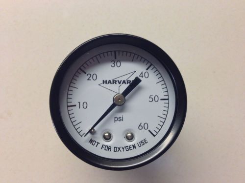 Harvard pressure gauge back mount 2&#034; 60 psi 1/4 inch npt (ipg602-4b) for sale
