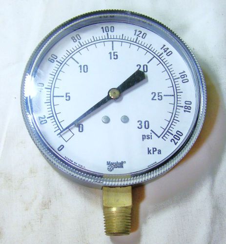 MARSHALLTOWN (MARSH) 90603 GAUGE 0 - 30 PSI 15 - 200 KPA 3-1/2&#034; D 1/4 NPT