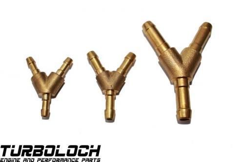 Hose Connector D: 4mm Y-Piece Brass