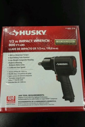 Husky 1/2 in. 800 ft. -lbs. Impact Wrench. SKU # 683214 Model # H4480 -B3115B
