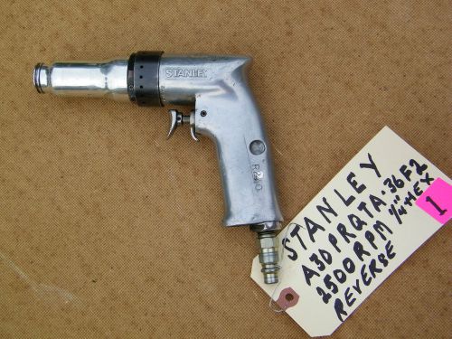 Stanley pistol nutrunner a30prqta-36f2, 2500 rpm -reverse, 1/4 hex. for sale
