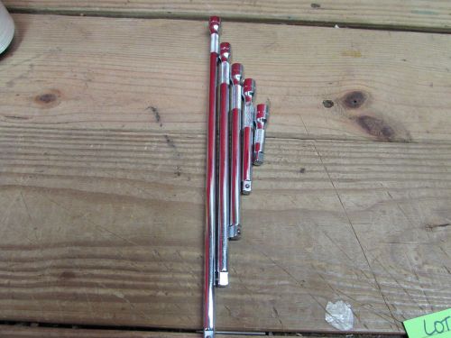 SET OF FIVE SNAP ON EXTENSIONS 1/4&#039; DRIVE (TMXK SERIES)