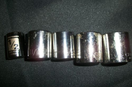 Sears craftsman~5 piece socket set - 3/8&#034; drive~used for sale
