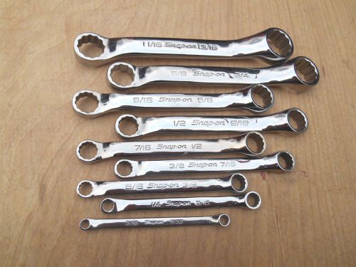 Snap-on xs,  9 pcs. sae 12 pt. short box  wrench  set , 3/16 - 13/16&#034; for sale