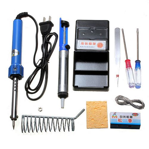 9 in 1 Electric Soldering Tools Set With Iron Stand Desolder Pump