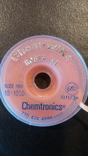 Chem-Wik Rosin SD 10 ft 10-10SD .100&#034; Copper Braid for Solder Removal