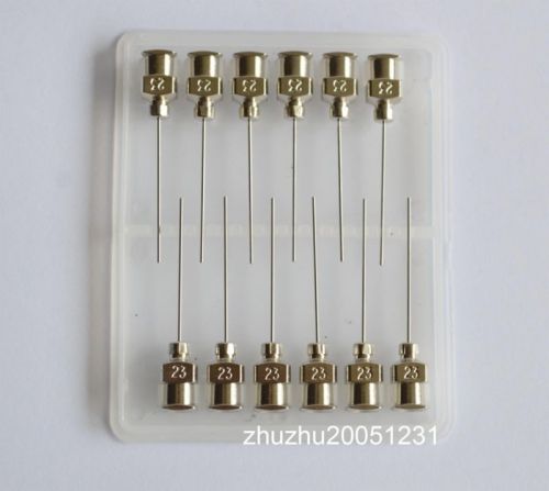 1&#034; 23gauge blunt stainless steel dispensing syringe needle tips 36pcs for sale