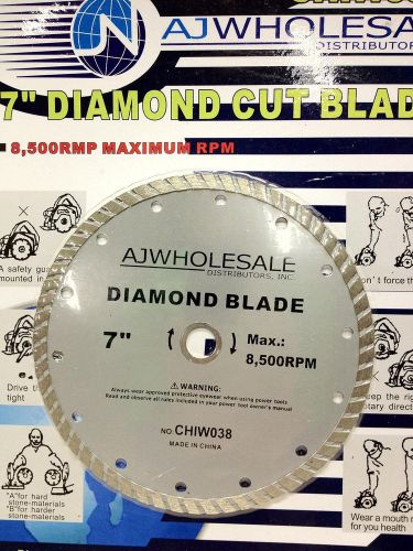 New 7&#034; Wet or Dry CUTTING DIAMOND CONCRETE MASONRY STONE TILE SAW LAPIDARY BLADE