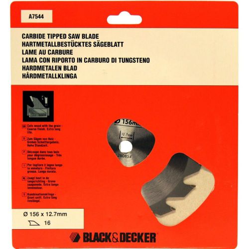 BLACK &amp; DECKER A7544 CIRCULAR SAW BLADE 156 x 12.7 16T