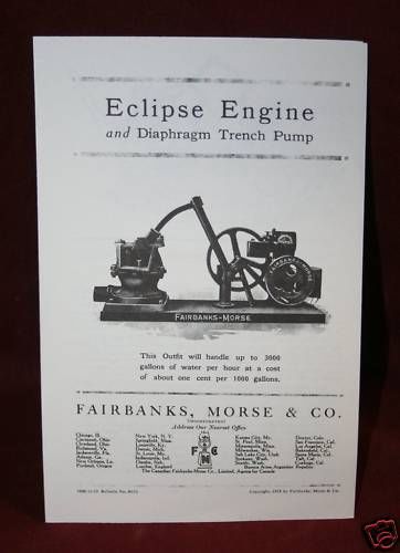 Eclipse Engine &amp; diaphragm trench pump book hit &amp; miss