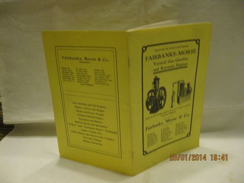 Fairbanks-Morse Jack of all trades vertical engines Instructions &amp; Parts list