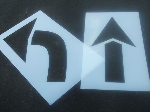 60&#034; parking lot directional arrow stencils matching height 1/16&#034; ldpe, striping for sale