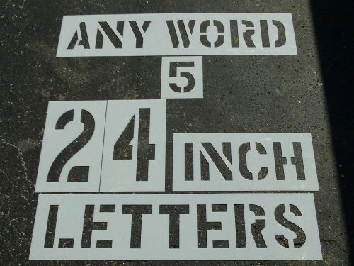 Any WORD 5, 24&#034; x 9&#034; Letters ENTER DRIVE GUEST YIELD RIGHT Parking Lot Stencils