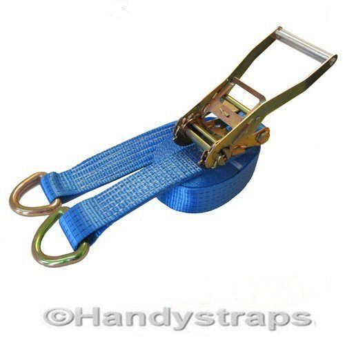 10 meter x 50mm DEE RINGS RATCHET TIE DOWN STRAPS 5 tons Lorry straps Delta Ring