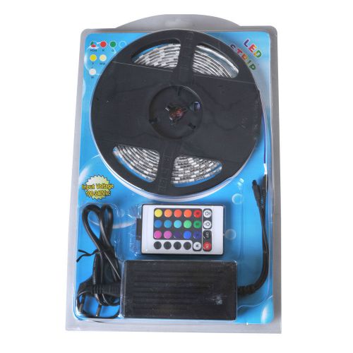 2 pcs Waterproof RGB Color 16.4ft Chasing LED Strip Light Kit (300 SMD 3528)