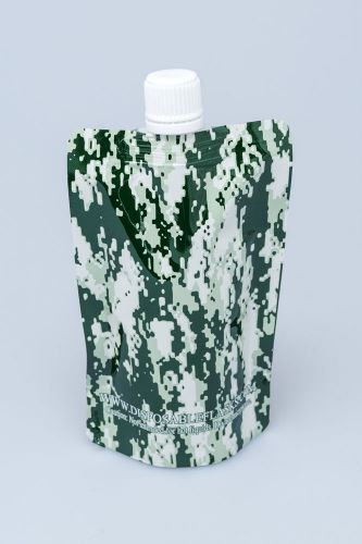 4 DISPOSABLE FLASK FLASKS CAMO STEALTH SNEAK DRINK