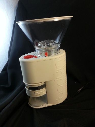 White bodum bistro electric burr coffee grinder, white  in box for sale