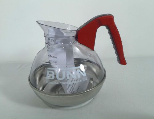 Bunn Easy Pour Coffee Pot Decanter Red Handle Decafe 06103.002 Plastic Polymer