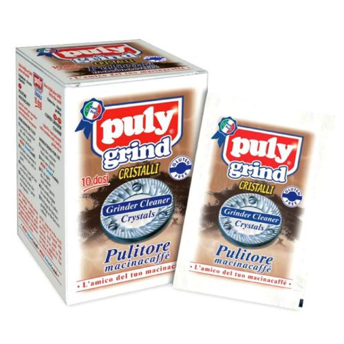 Puly grind coffee grinder cleaner crystals box of 10 for sale