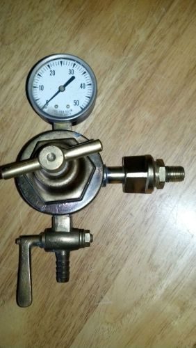 Vtg brass  regulator bastian blessing co. usa 0-50 gauge for sale