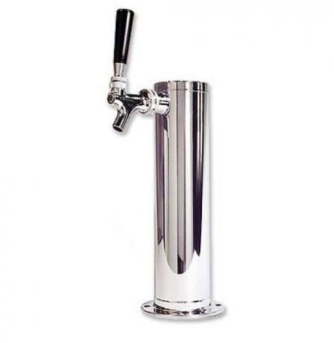 Polished Stainless Steel Single Faucet Draft Beer Tower - 3&#034; Column