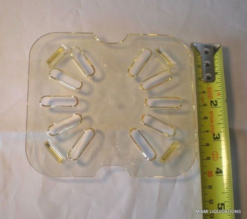 Lot of 6 cambro 60hpd150 h-pan drain shelf 1/6 size non stick clear/amber for sale