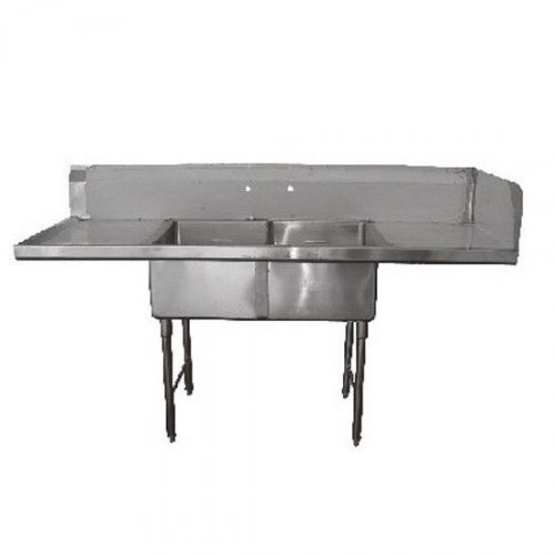 2 compartment 18&#034; x 24&#034; kitchen sink 2 x 21&#034; drainboard for sale